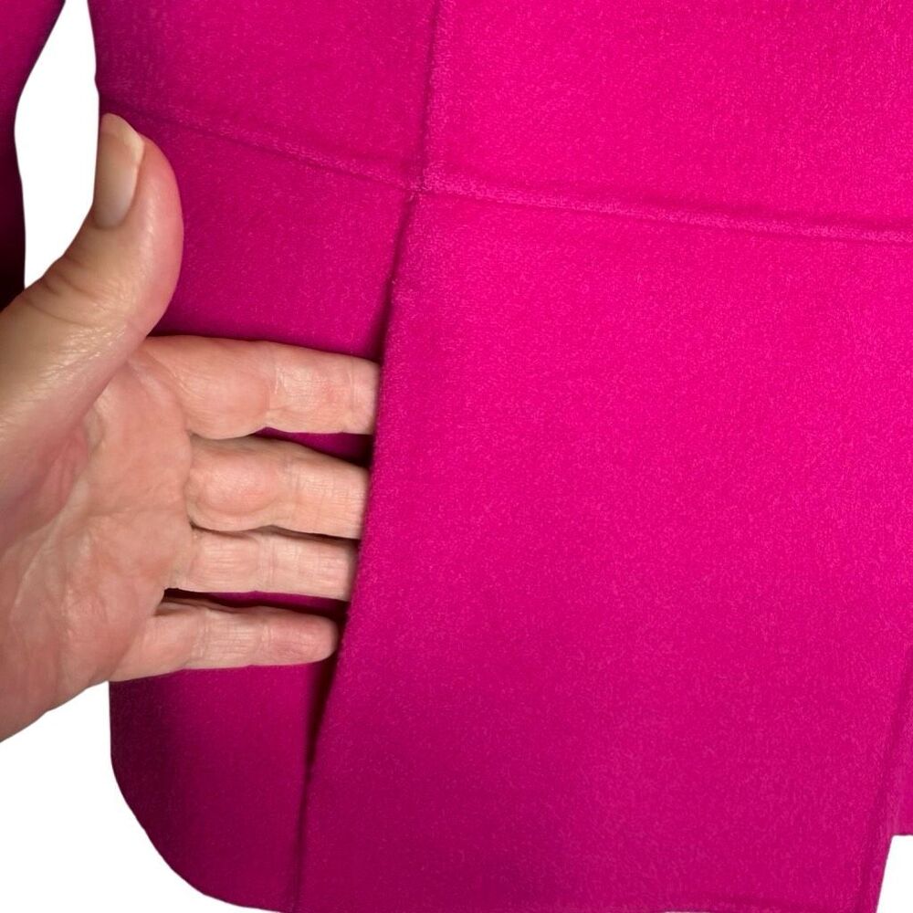 Talbots Jacket Ruffle-Neck Double-Face Fuchsia Ja… - image 5